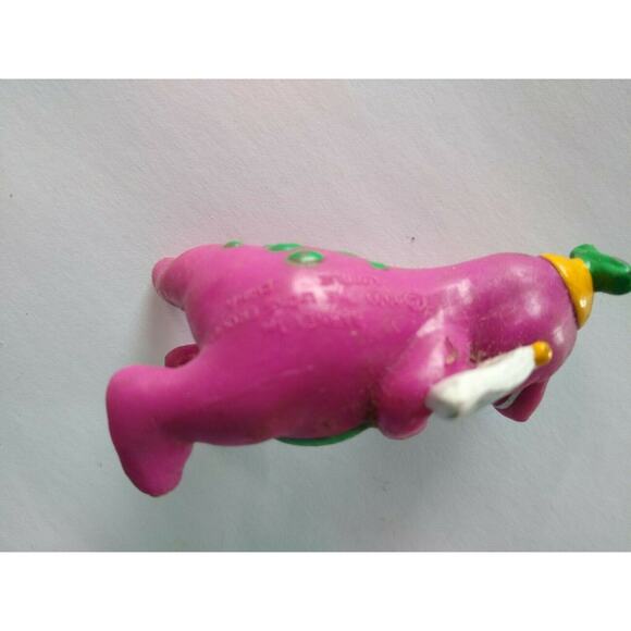 Barney Lot Of (2) Toy Figures 2.5" Purple Dinosaurs Lyons Group 1993 Original - Picture 5 of 5